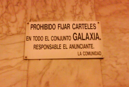 Prohibido fijar carteles